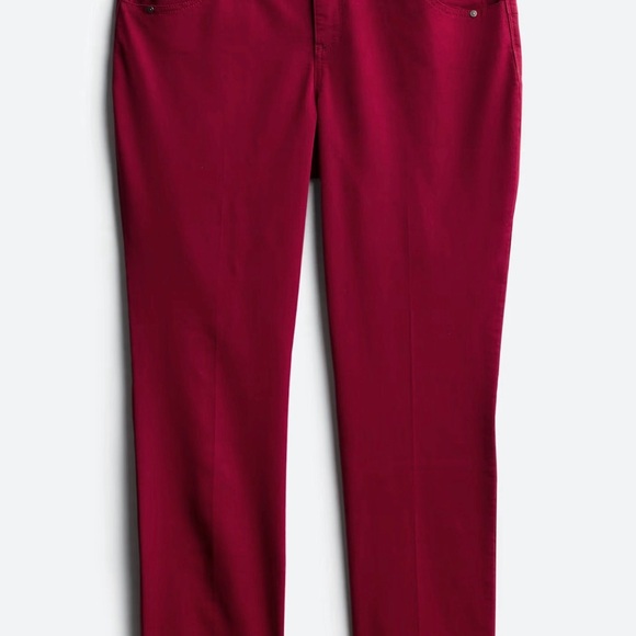 Democracy Natalie Ab Solution Colored Jean Burgundy NWOT - Picture 2 of 7